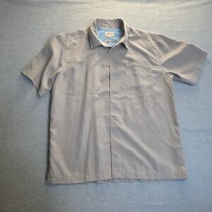 Quiksilver Waterman Collection Mens XL Comfort Fit Short Sleeve Button Down Tan